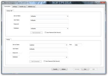 SQLData Express for Sybase ASE to MySQL screenshot