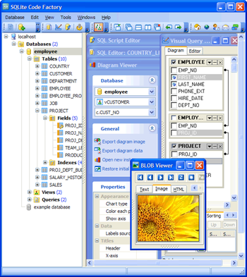 SQLite Code Factory screenshot 2