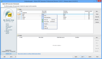 SQLite PHP Generator Professional screenshot 4