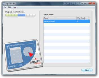 SQLiteDoctor screenshot 2