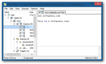 SQLiteSpy screenshot