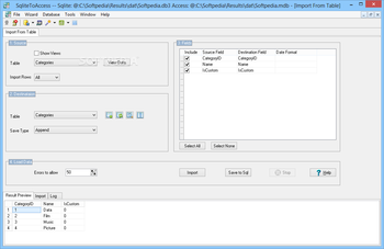 SqliteToAccess screenshot