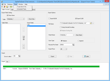 SqliteToExcel screenshot 4
