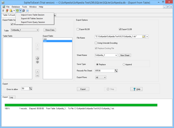 SqliteToExcel screenshot 5