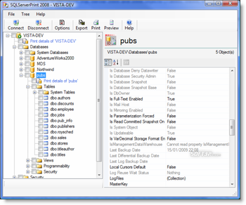 SQLServerPrint 2008 screenshot 2