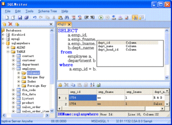 SQLWriter screenshot