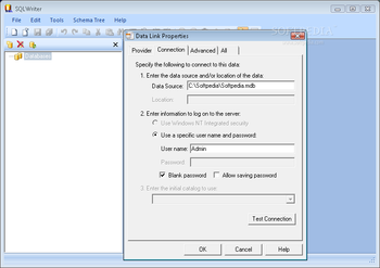 SQLWriter screenshot 2