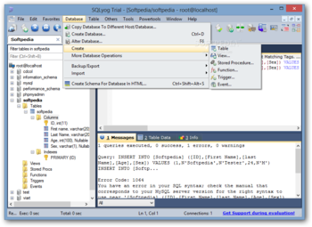 SQLyog screenshot 4