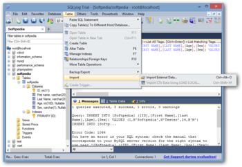 SQLyog screenshot 5