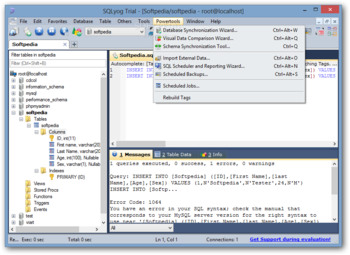 SQLyog screenshot 7