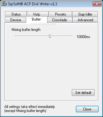 SqrSoft Advanced Crossfading Disk Writer screenshot 2