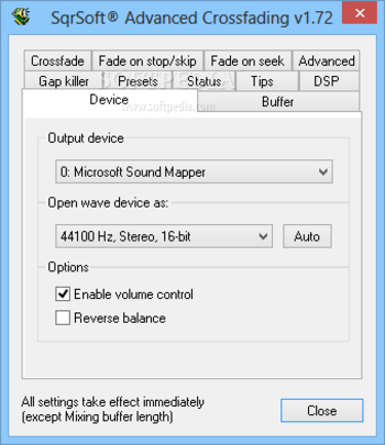 SqrSoft Advanced CrossFading screenshot