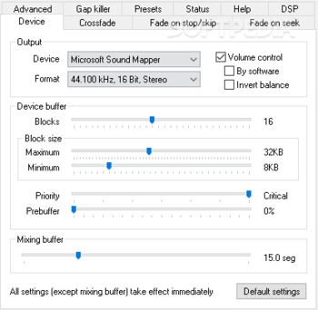 SqrSoft Advanced Crossfading Output screenshot 2