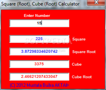 Square (Root), Cube (Root) Calculator screenshot