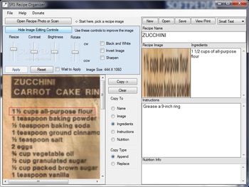 SRS Recipe Organizer screenshot 2