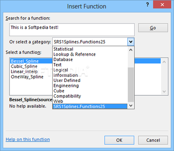 SRS1 Cubic Spline for Excel screenshot 2