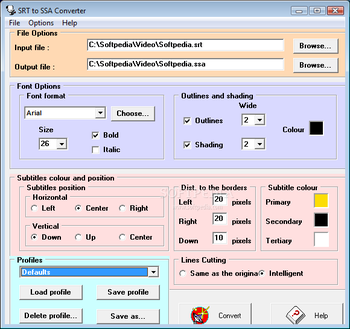 SRT to SSA Converter screenshot