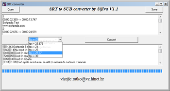 SRT to SUB Converter screenshot
