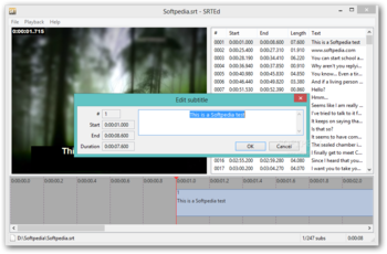 SRTEd screenshot 2