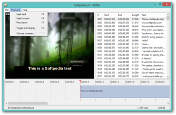 SRTEd screenshot 3