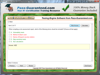 SSCP Practice Exam Testing Engine Software screenshot 4