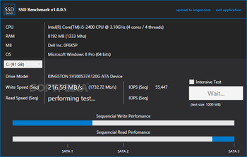 SSD Benchmark screenshot