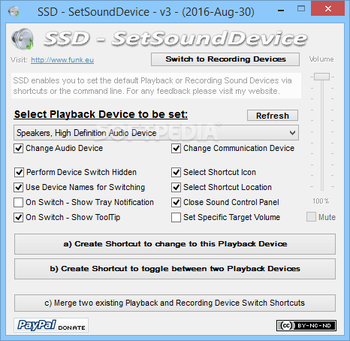 SSD - SetSoundDevice screenshot