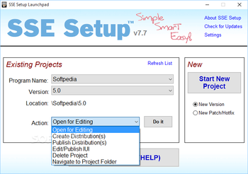 SSE Setup screenshot