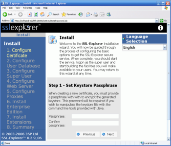 SSL-Explorer Community Edition screenshot