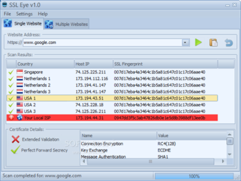 SSL Eye screenshot