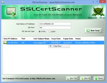 SSLCertScanner Portable screenshot