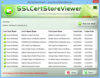 SSLCertStoreViewer screenshot