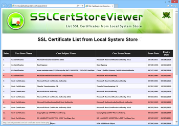 SSLCertStoreViewer screenshot 2