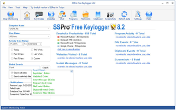 SSPro Free Keylogger screenshot 4