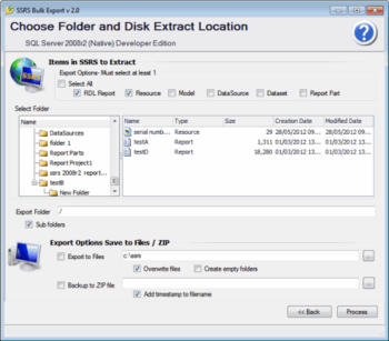 SSRS Export screenshot 2