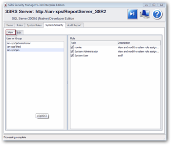 SSRS Security Manager screenshot 4