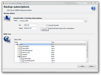 SSRS Subscription Manager screenshot