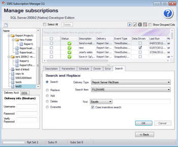 SSRS Subscription Manager Pro screenshot 2