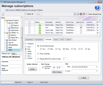SSRS Subscription Manager Pro screenshot 3