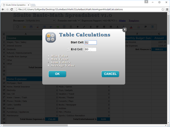 SSuite Basic-Math Spreadsheet screenshot 4