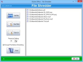 SSuite File Shredder screenshot