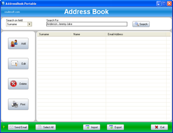 SSuite Office - Address Book Pro Portable screenshot