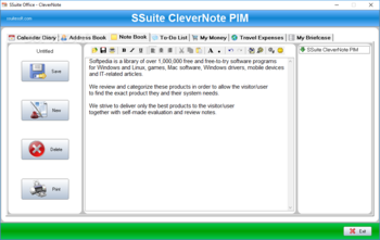 SSuite Office - CleverNote PIM Portable screenshot 3