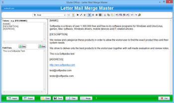 SSuite Office - Letter Mail Merge Master screenshot