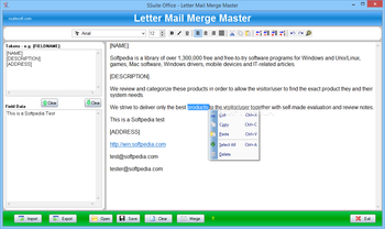 SSuite Office - Letter Mail Merge Master screenshot 2