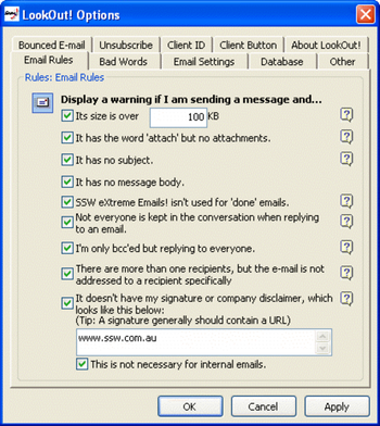SSW LookOut for Outlook screenshot