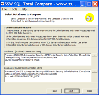 SSW SQL Total Compare screenshot 2