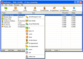StaffIndex screenshot