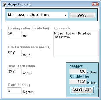 Stagger Calculator screenshot