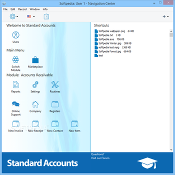 Standard Accounts screenshot